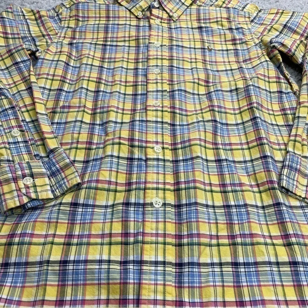 Ralph Lauren Shirt Boys 18 Classic Plaid Button Up Easter Holiday Party Pictures